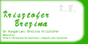 krisztofer brezina business card